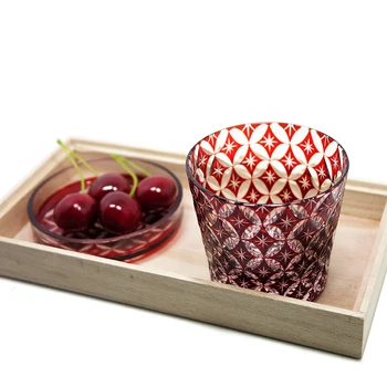 Чайная чашка ручной работы из хрусталя в традиционном японском красном стиле с крышкой В Подарочной коробке Бесплатная Доставка