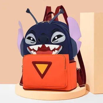 Школьный Рюкзак Disney Stitch Большой емкости Для Студентов Мужского и Женского пола Interstellar Baby High School Student Backpack Милый Рюкзак