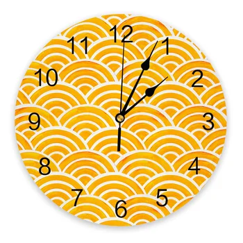 Японские Волновые настенные часы Большие современные Кухонные Обеденные Круглые настенные часы Бесшумные Подвесные Часы в спальне