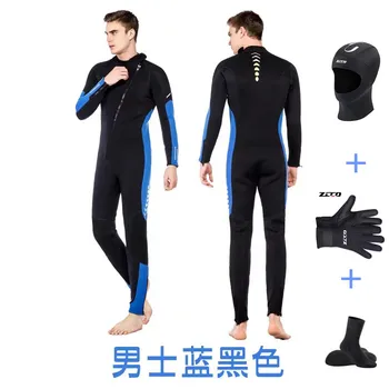 гидрокостюм 3 мм мужской цельный теплый костюм для серфинга, женский зимний костюм для подводного плавания с длинным рукавом, костюм для серфинга