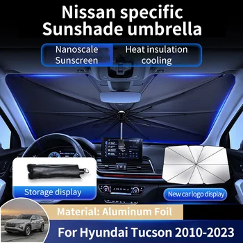 для Hyundai Tucson ix35 LM TL 2010 ~ 2023 Солнцезащитные чехлы на переднее стекло автомобиля из алюминиевой фольги, Солнцезащитный козырек, аксессуары для зонтика