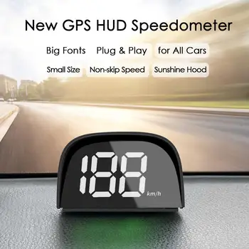 для всех автомобилей Автомобильный GPS HUD Цифровой дисплей спидометра Белый свет Подключи и играй Крупным шрифтом Аксессуары для автомобильной электроники