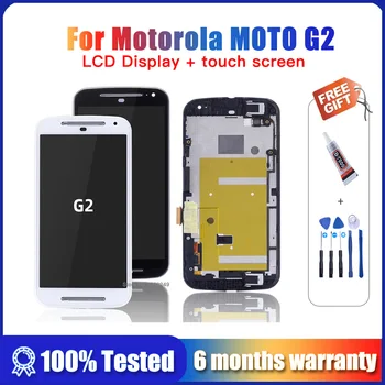 жк-Дисплей Для Motorola MOTO G2 LCD XT1063 XT1064 XT1068 XT1069 Дисплей Сенсорный Экран Дигитайзер С Рамкой В Сборе Для Дисплея Moto G2
